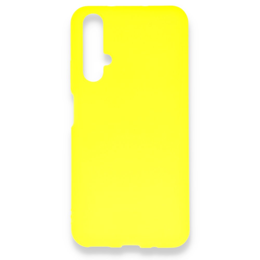 Huawei Nova 5T Kılıf Hopi Silikon - Sarı  Huawei Nova 5T Kılıf Hopi Silikon - Sarı