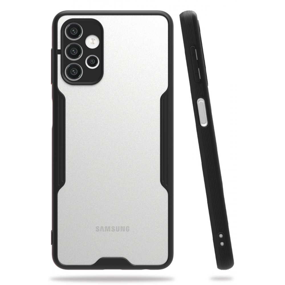  Samsung Galaxy A72 Kılıf Platin Silikon - Siyah