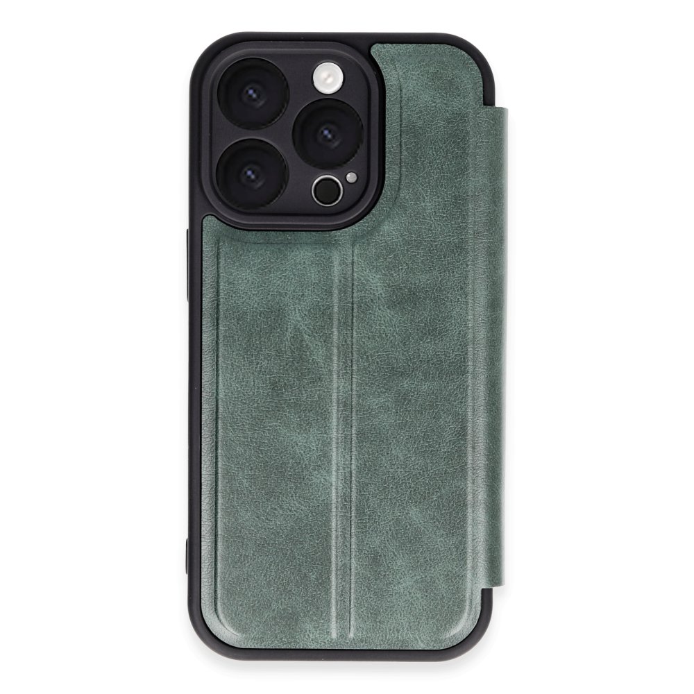  iPhone 16 Pro Max Kılıf Flip Cover - Koyu Yeşil