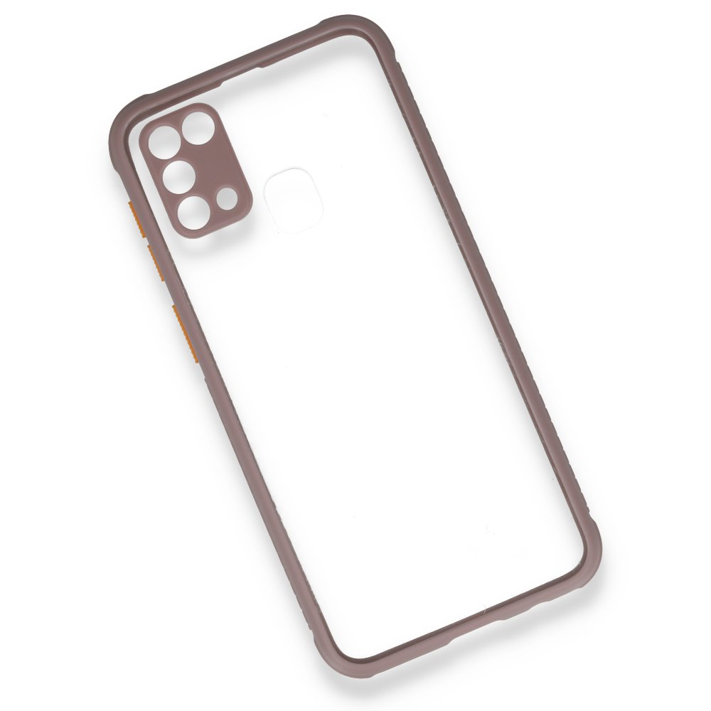  Samsung Galaxy M31 Kılıf Miami Şeffaf Silikon - Açık Mor