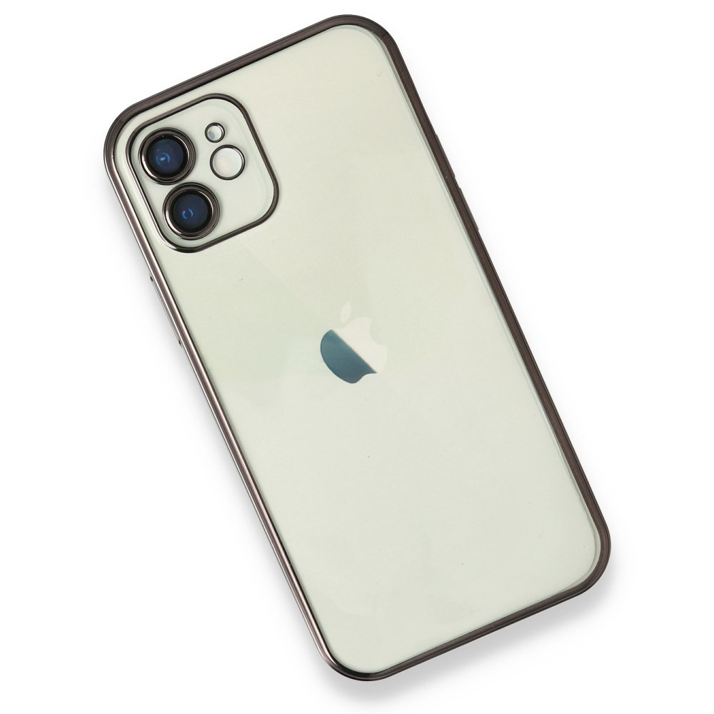  iPhone 12 Kılıf Razer Lensli Silikon - Siyah