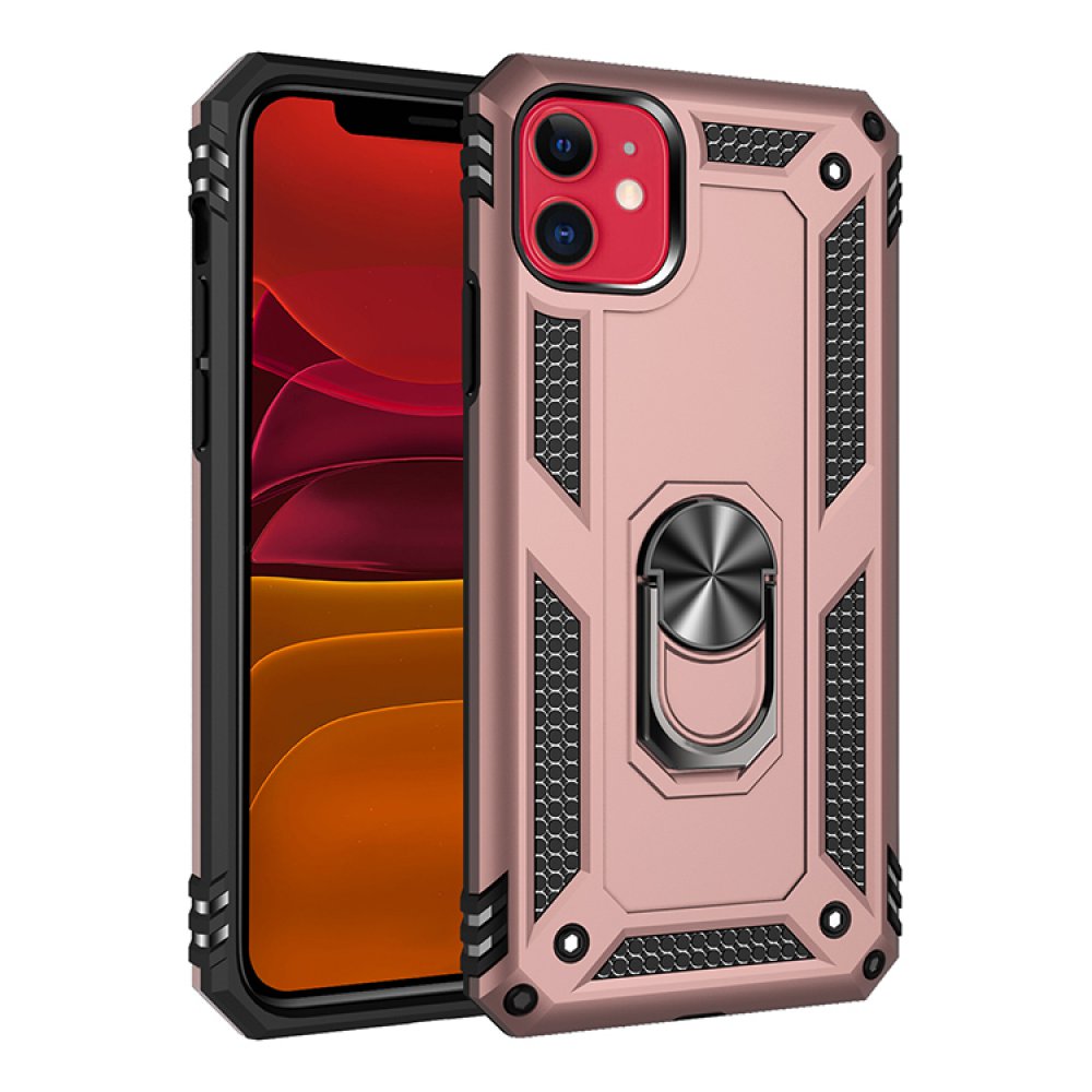 iPhone 11 Kılıf Sofya Yüzüklü Silikon Kapak - Rose iPhone 11 Kılıf Sofya Yüzüklü Silikon Kapak - Rose
