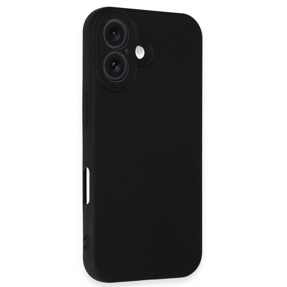 iPhone 16 Plus Kılıf Nano içi Kadife Silikon - Siyah  iPhone 16 Plus Kılıf Nano içi Kadife Silikon - Siyah