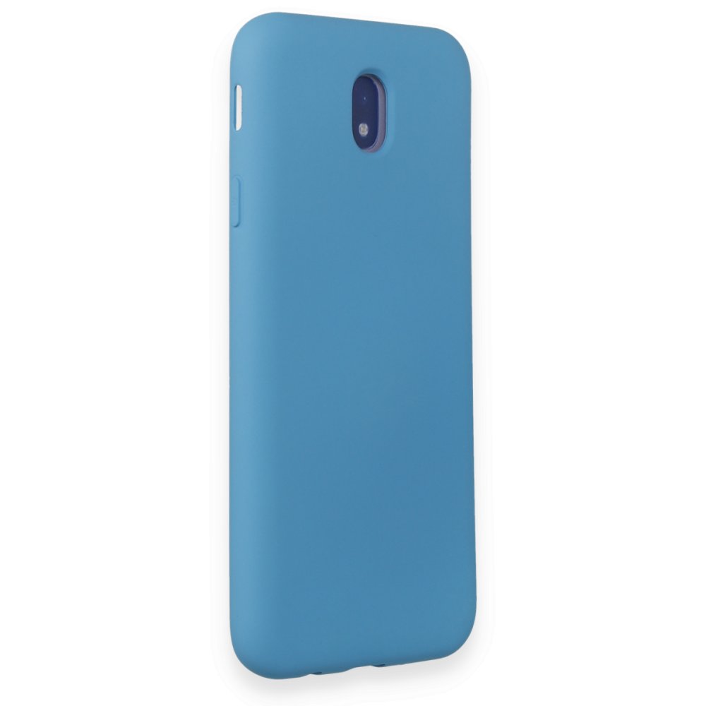  Samsung Galaxy J7 Pro / J730 Kılıf Nano içi Kadife Silikon - Mavi