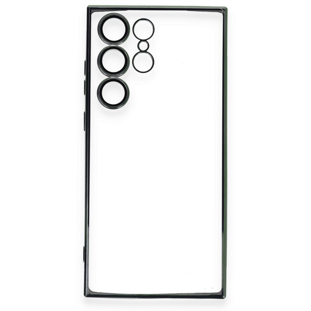 Samsung Galaxy S24 Ultra Kılıf Razer Lensli Silikon - Yeşil