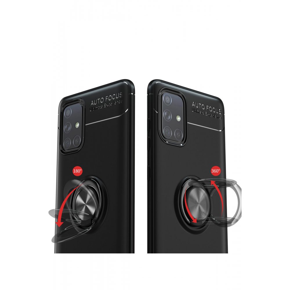 Samsung Galaxy M31S Kılıf Range Yüzüklü Silikon - Siyah Samsung Galaxy M31S Kılıf Range Yüzüklü Silikon - Siyah