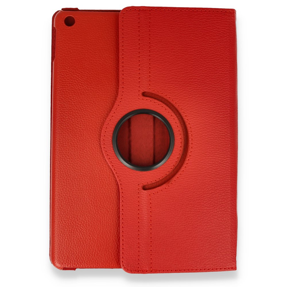  iPad 10.2 (8.nesil) Kılıf 360 Tablet Deri Kılıf - Kırmızı