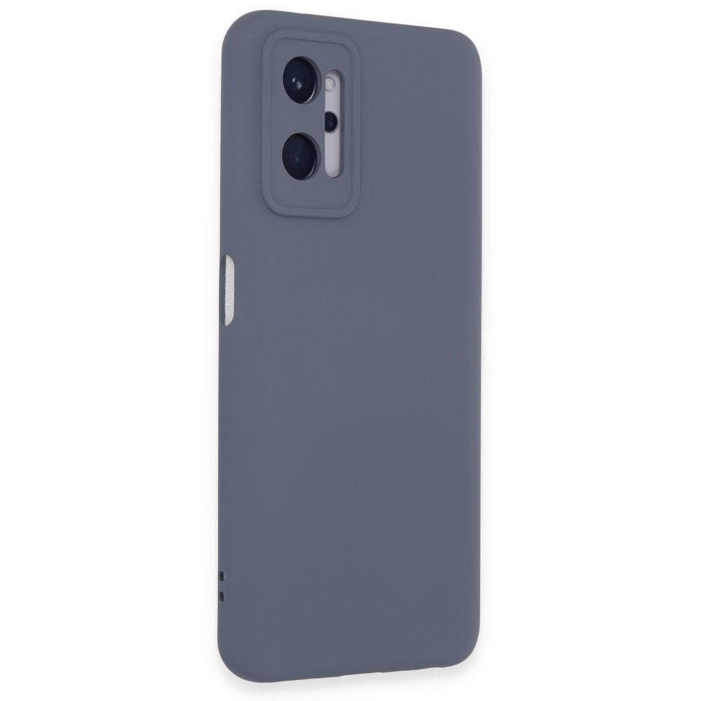  Realme 9i 4G Kılıf Nano içi Kadife Silikon - Gri