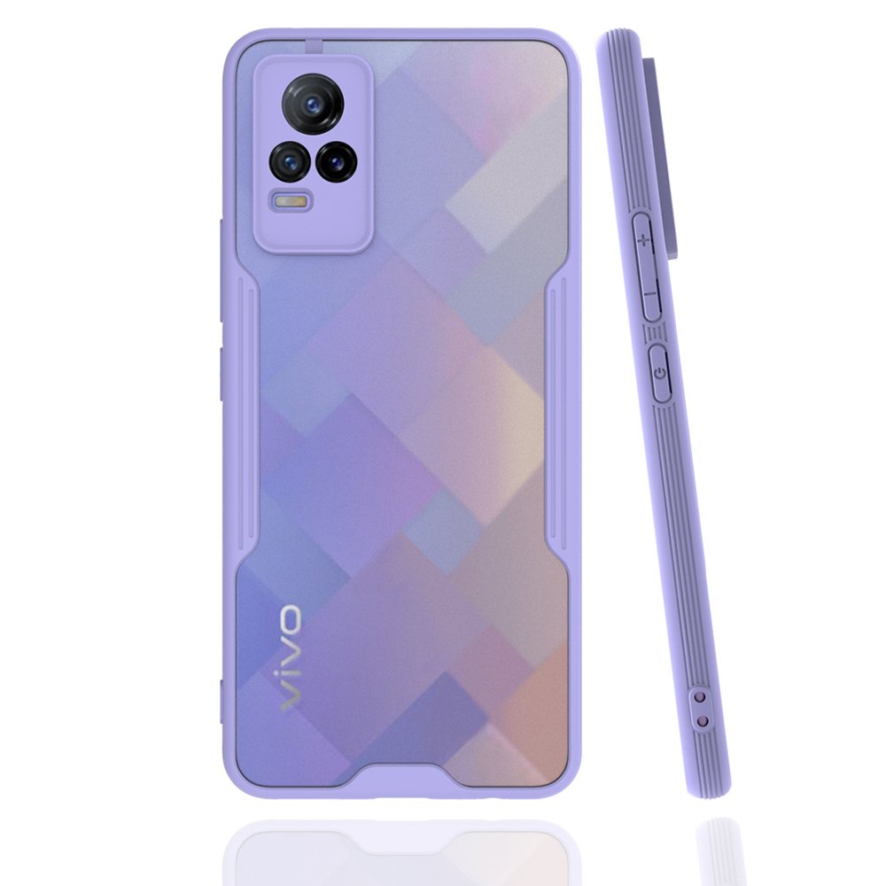  Vivo V21e Kılıf Platin Silikon - Lila