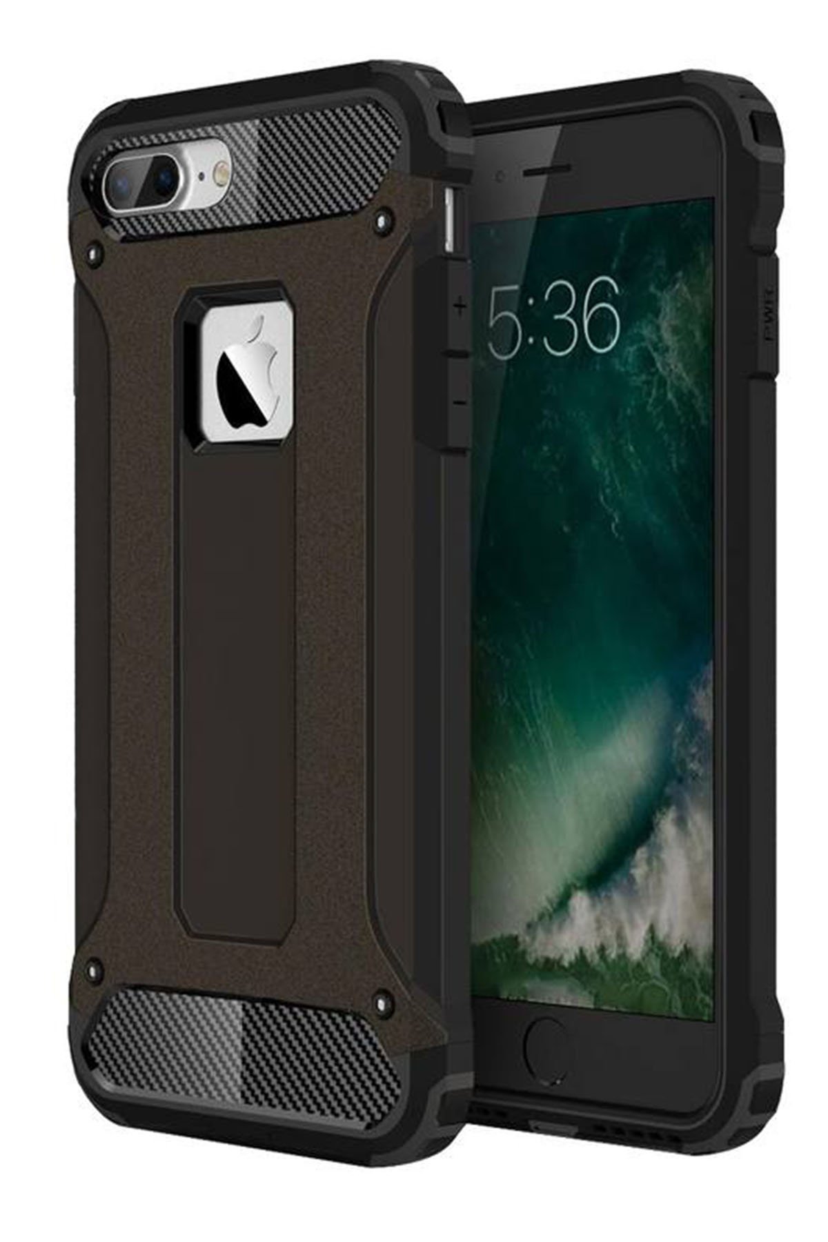 iPhone 8 Plus Kılıf Tank Silikon Kapak - Siyah iPhone 8 Plus Kılıf Tank Silikon Kapak - Siyah