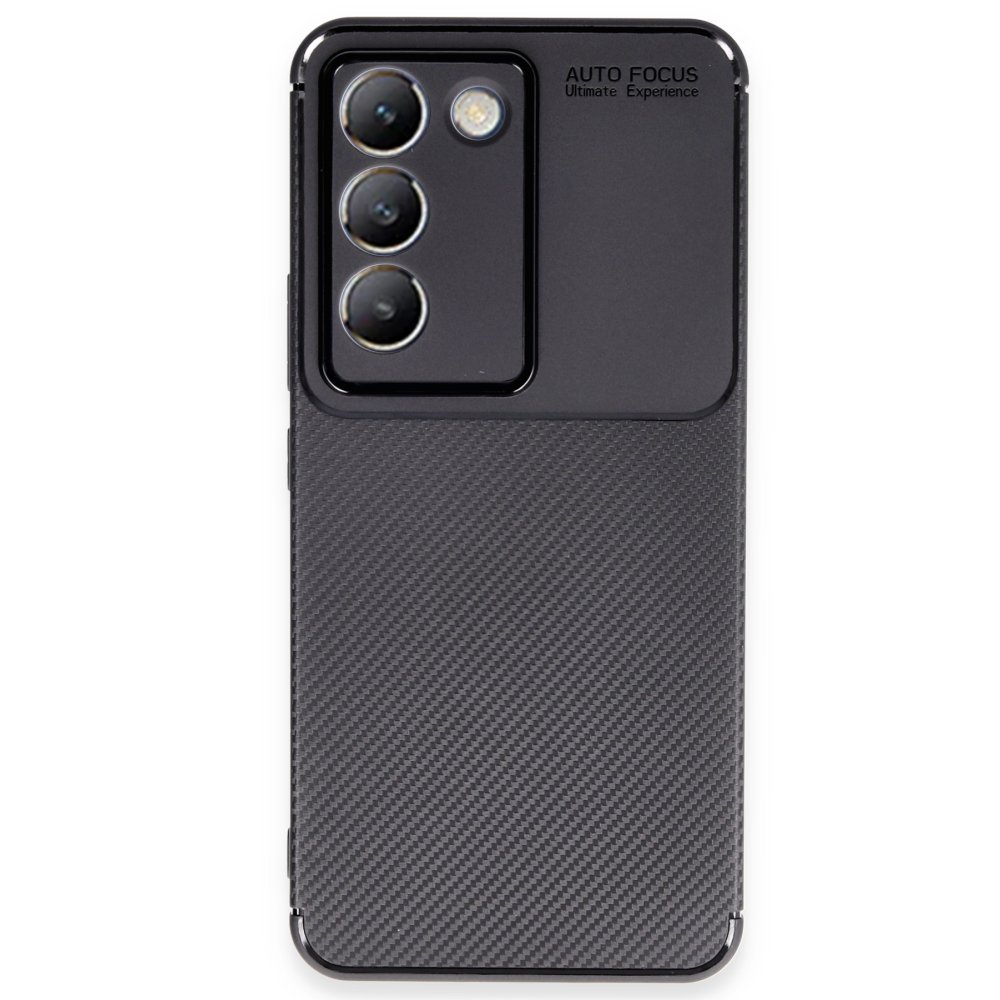  Vivo V30 Lite 4G Kılıf Auto Focus Karbon Kapak - Siyah