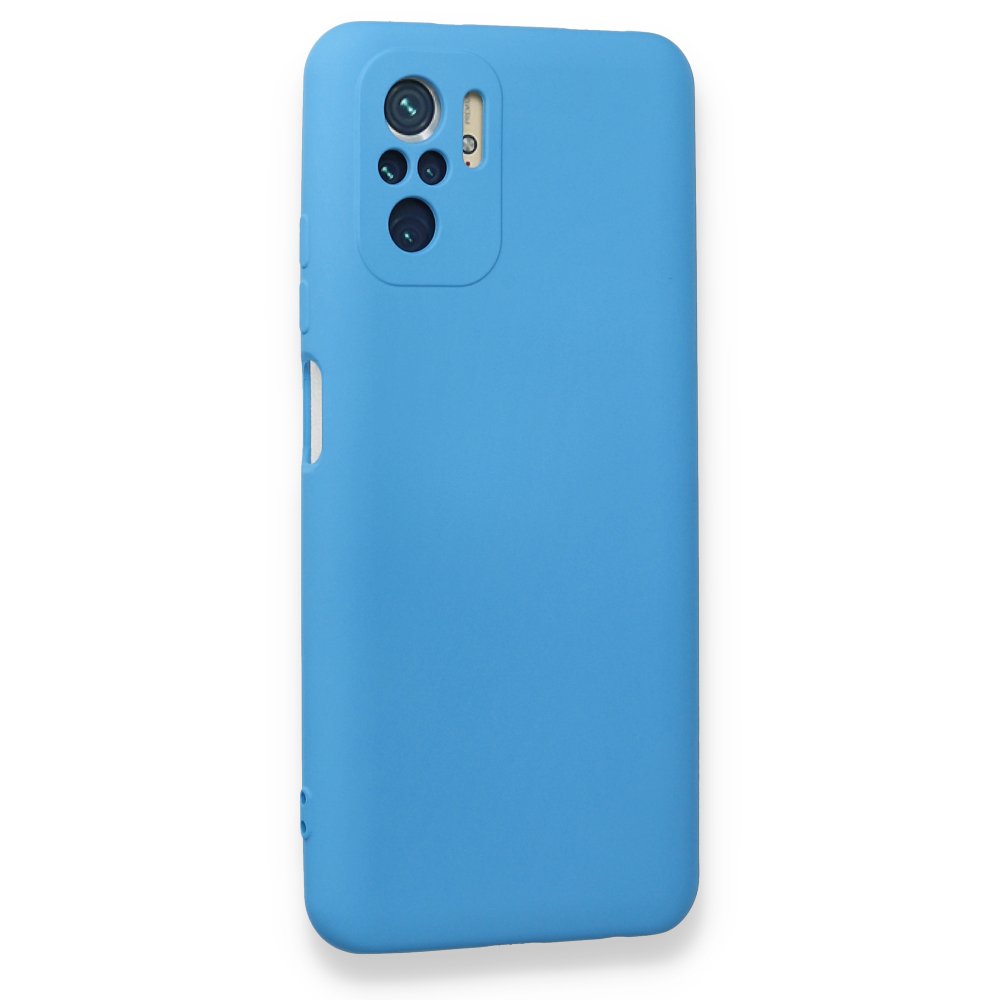 Redmi Note 10S Kılıf Nano içi Kadife Silikon - Mavi