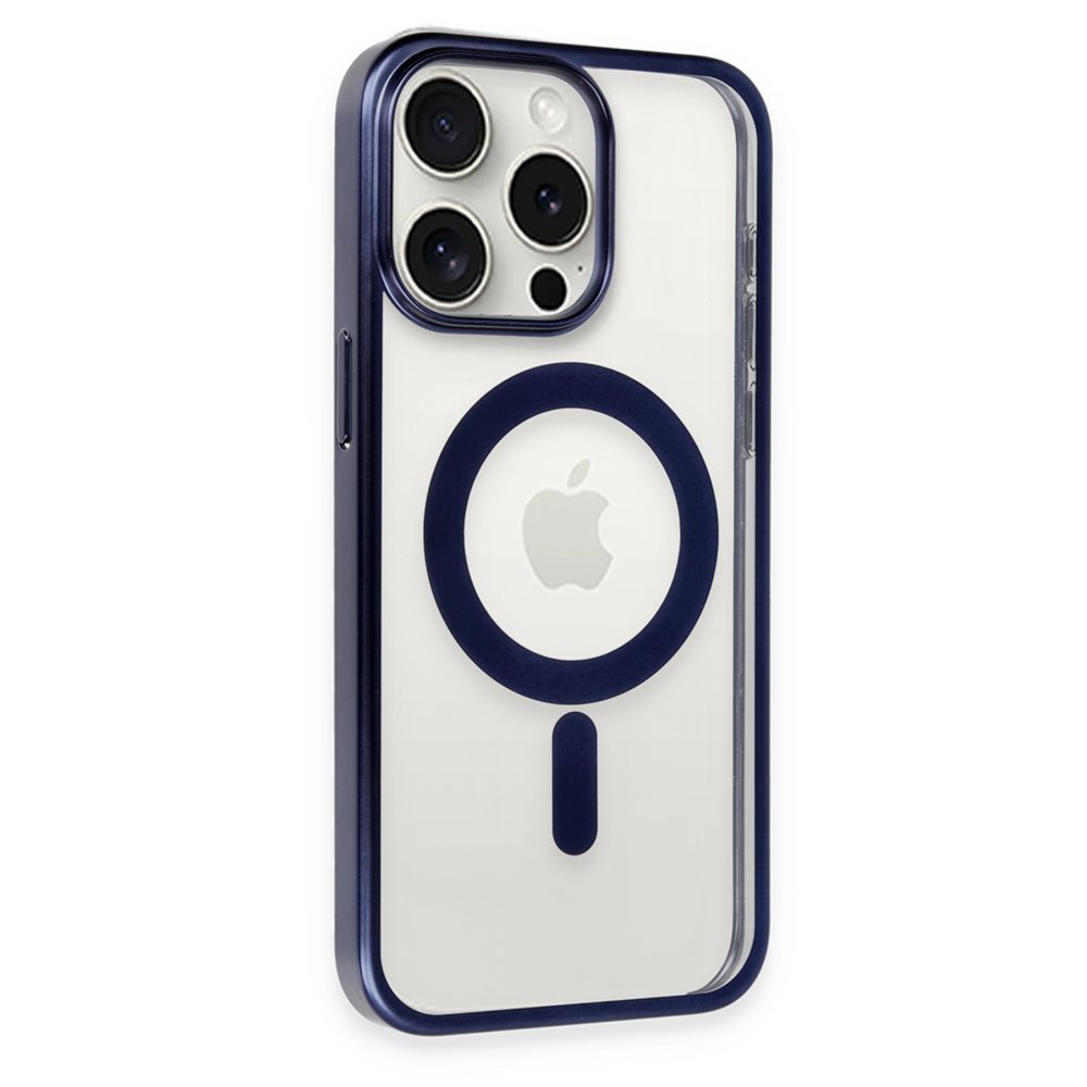  iPhone 15 Pro Max Kılıf Erozi Magsafe Kapak - Lacivert