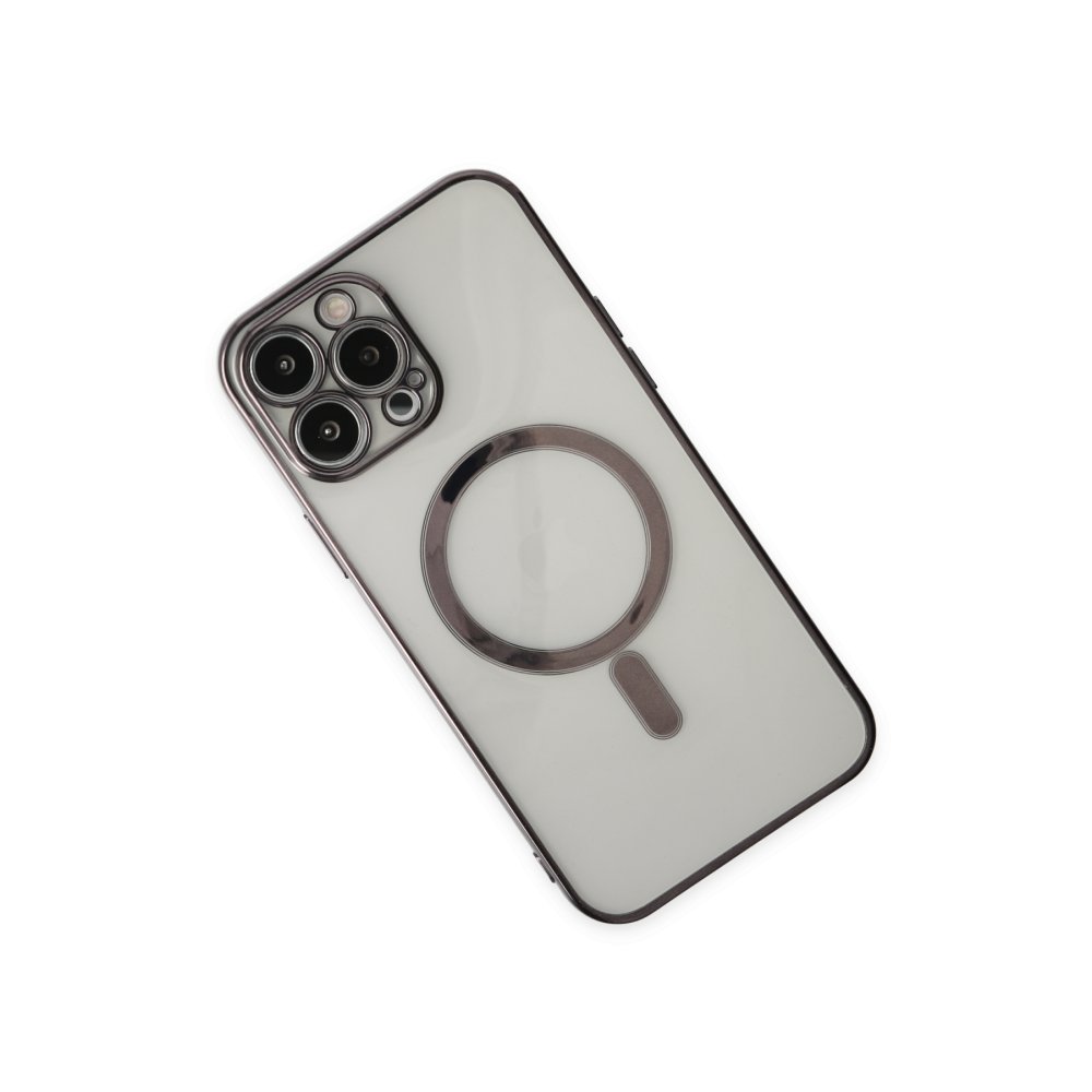  iPhone 14 Pro Kılıf Magneticsafe Lazer Silikon - Siyah