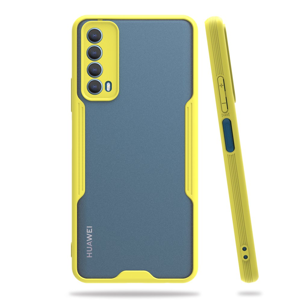Huawei P Smart 2021 Kılıf Platin Silikon - Sarı  Huawei P Smart 2021 Kılıf Platin Silikon - Sarı