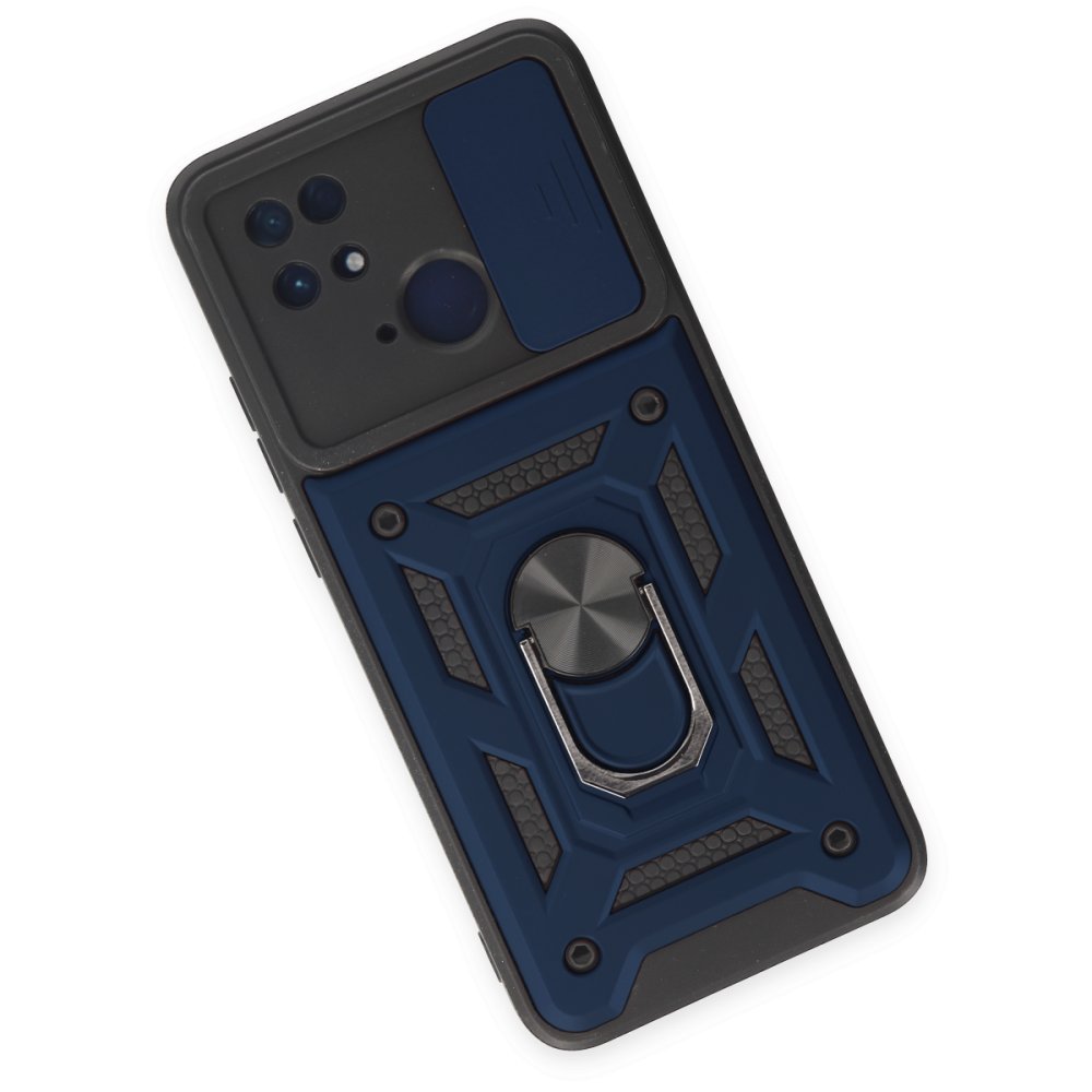 Xiaomi Poco C40 Kılıf Pars Lens Yüzüklü Silikon - Lacivert Xiaomi Poco C40 Kılıf Pars Lens Yüzüklü Silikon - Lacivert