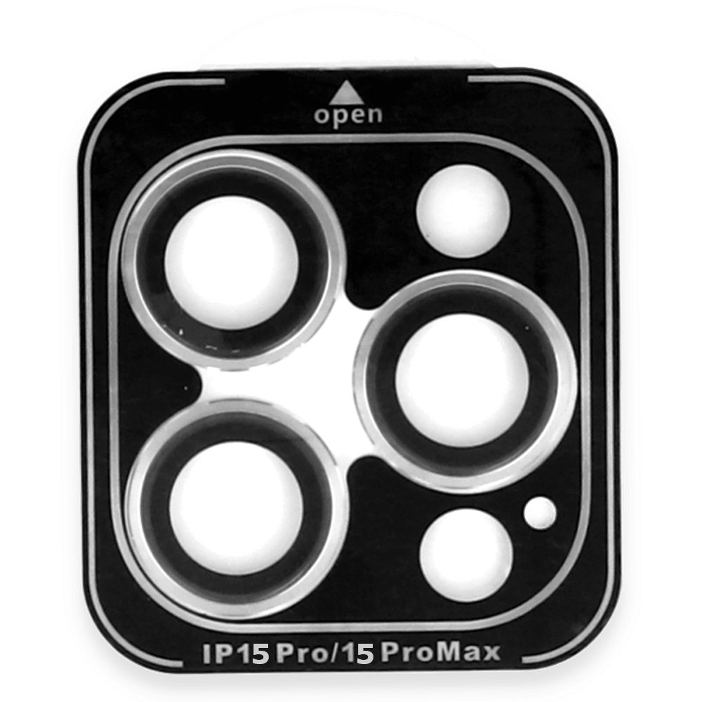  iPhone 15 Pro Max Bind Metal Kamera Lens - Gümüş