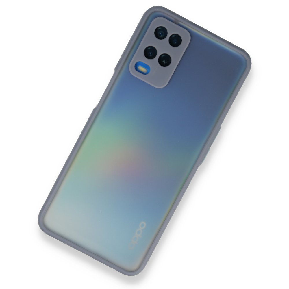 Oppo A54 4G Kılıf Montreal Silikon Kapak - Gri Oppo A54 4G Kılıf Montreal Silikon Kapak - Gri