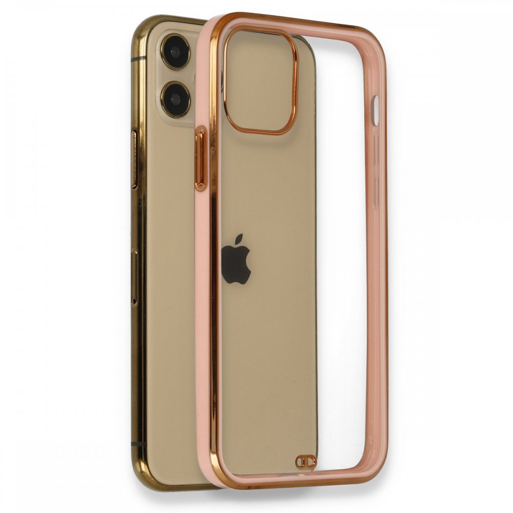  iPhone 12 Pro Kılıf Liva Silikon - Açık Pembe