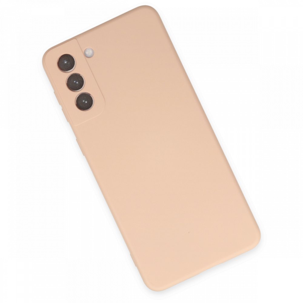  Samsung Galaxy S21 FE Kılıf Nano içi Kadife Silikon - Pudra