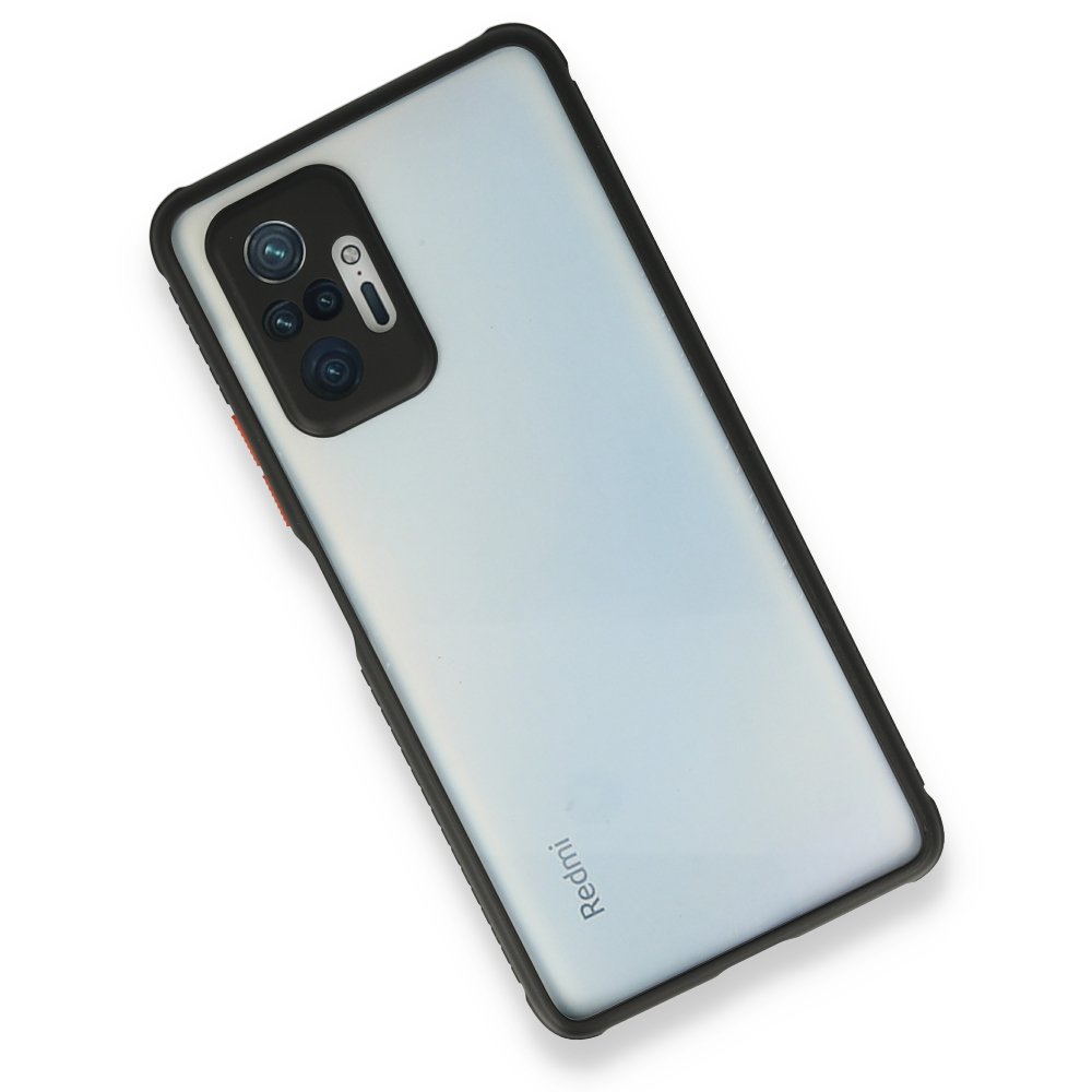 Redmi Note 10 Pro Kılıf Miami Şeffaf Silikon - Siyah
