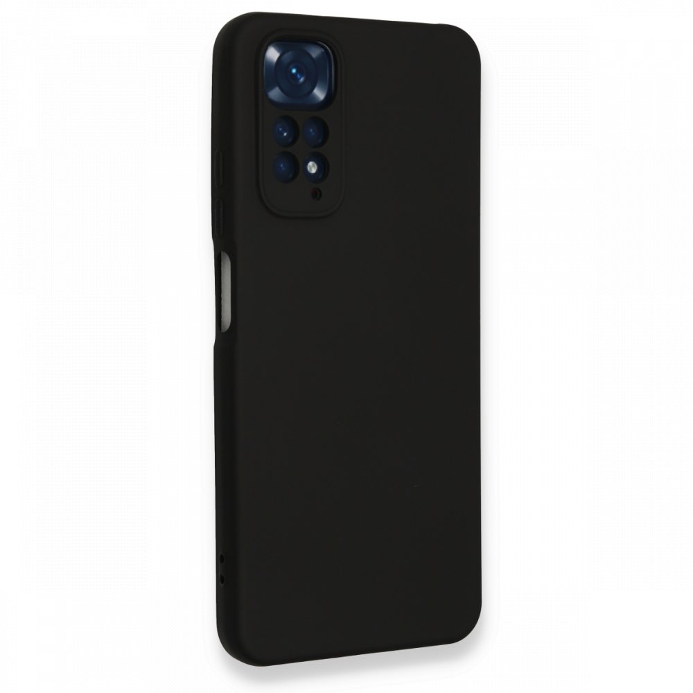 Redmi Note 11S Kılıf Nano içi Kadife Silikon - Siyah Redmi Note 11S Kılıf Nano içi Kadife Silikon - Siyah