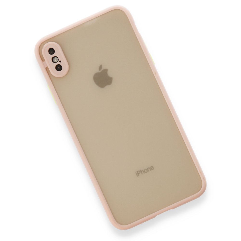 iPhone XS Max Kılıf Montreal Silikon Kapak - Pembe  iPhone XS Max Kılıf Montreal Silikon Kapak - Pembe