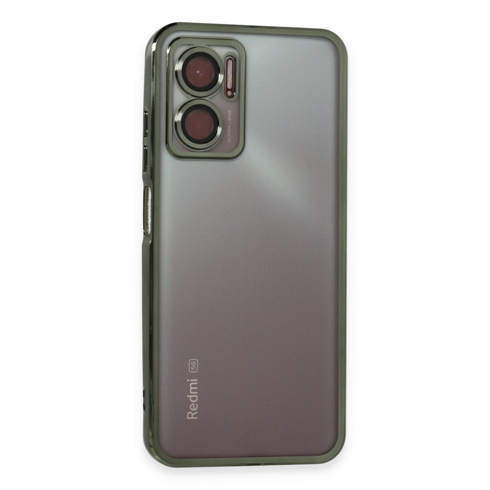 Redmi 10 5G Kılıf Razer Lensli Silikon - Yeşil