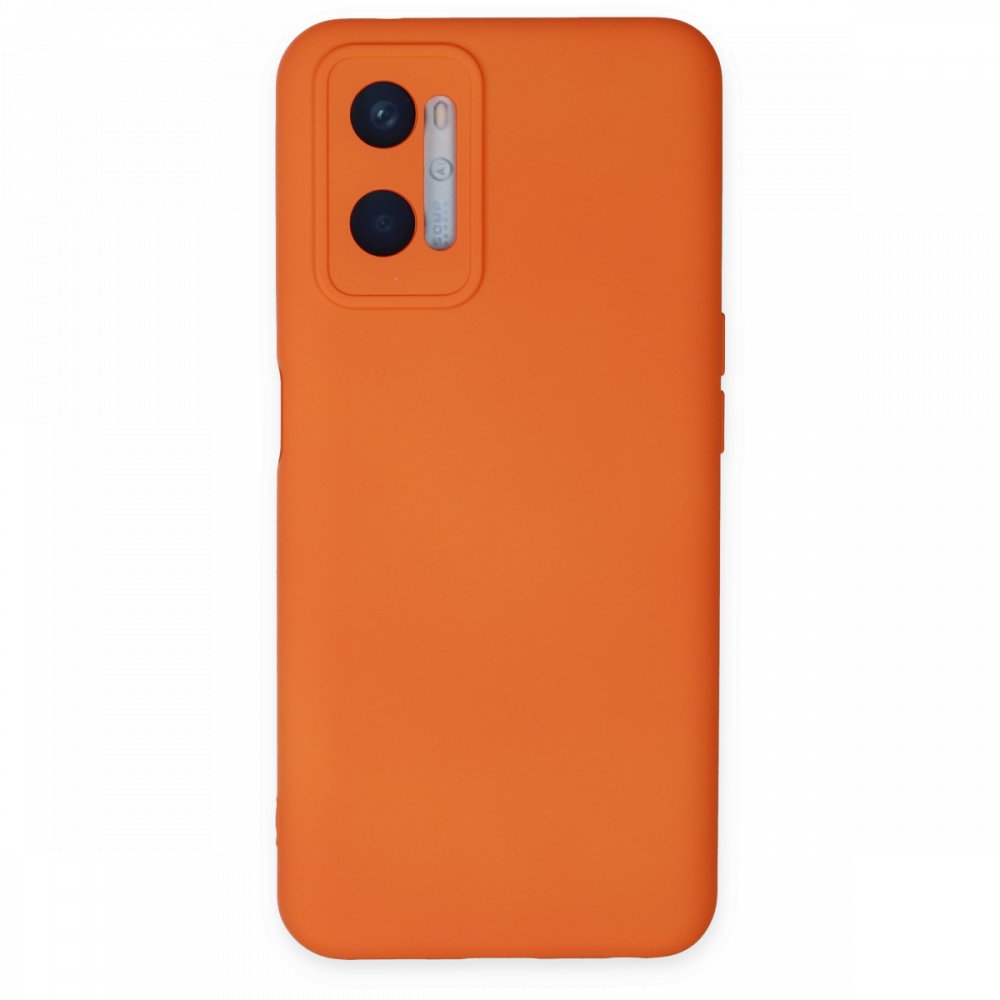 Oppo A96 Kılıf Nano içi Kadife Silikon - Turuncu Oppo A96 Kılıf Nano içi Kadife Silikon - Turuncu