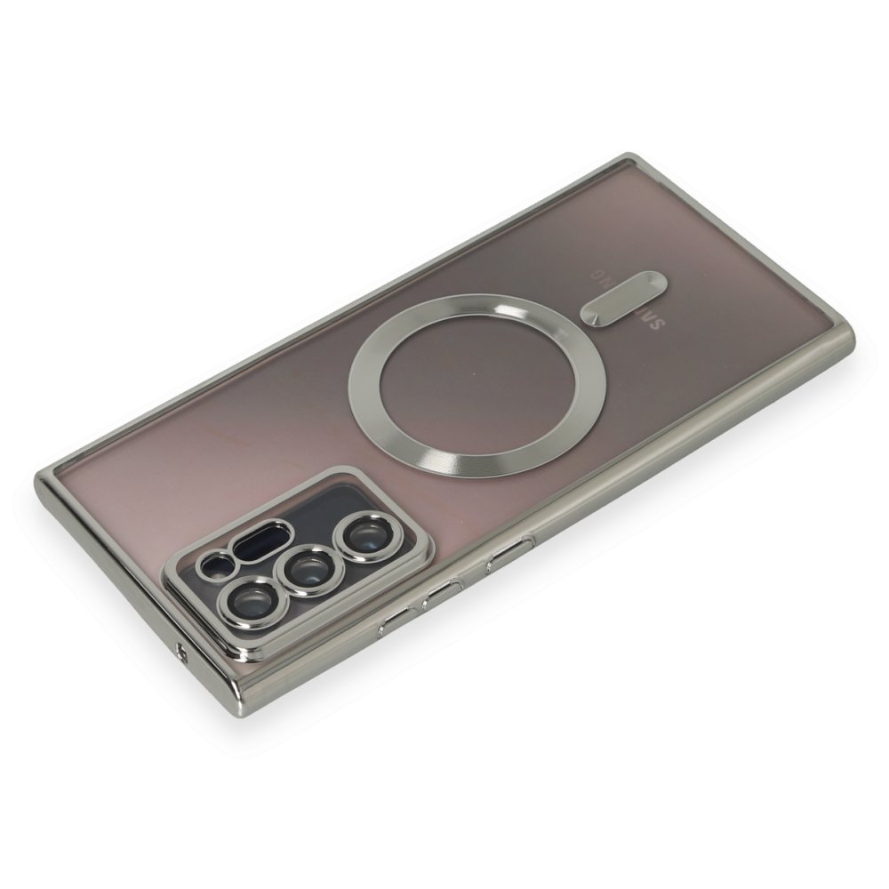  Samsung Galaxy Note 20 Ultra Kılıf Kross Magneticsafe Kapak - Gümüş