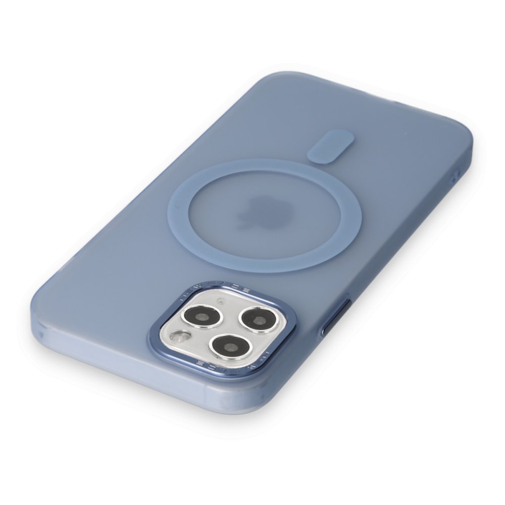  iPhone 11 Pro Max Kılıf Lodos Magneticsafe Mat Kapak - Sierra Blue