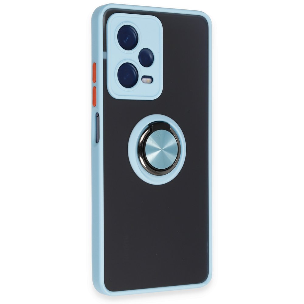 Redmi Note 12 5G Kılıf Montreal Yüzüklü Silikon Kapak - Buz Mavi Redmi Note 12 5G Kılıf Montreal Yüzüklü Silikon Kapak - Buz Mavi