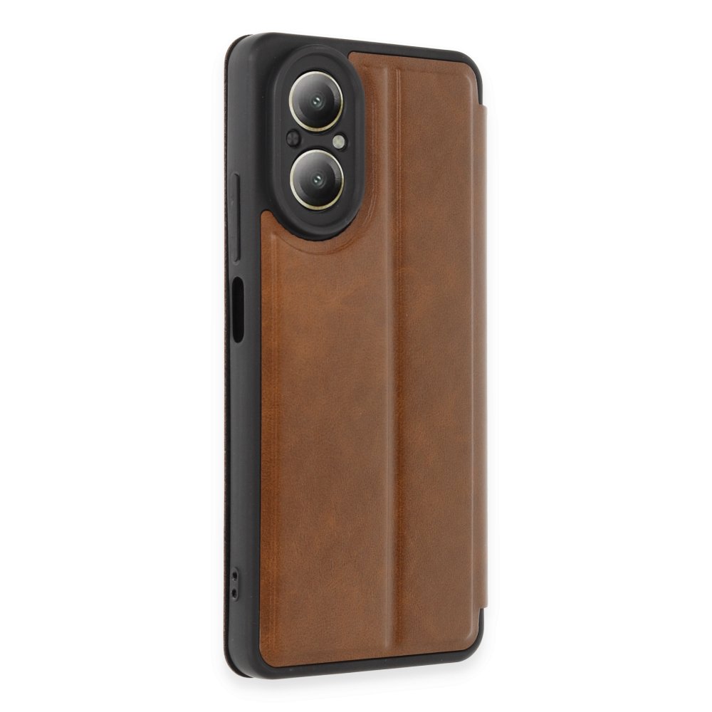  Realme 12 Lite Kılıf Flip Cover - Taba