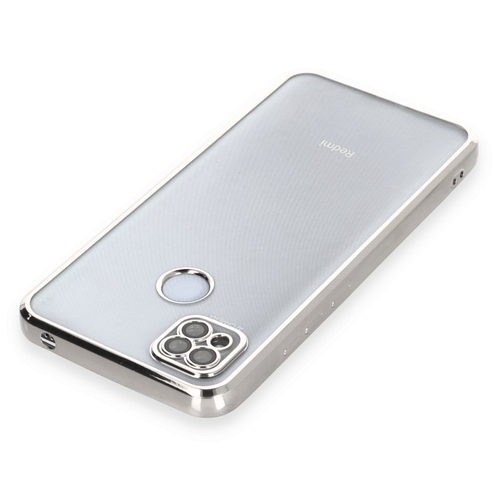 Redmi 9C Kılıf Razer Lensli Silikon - Gümüş