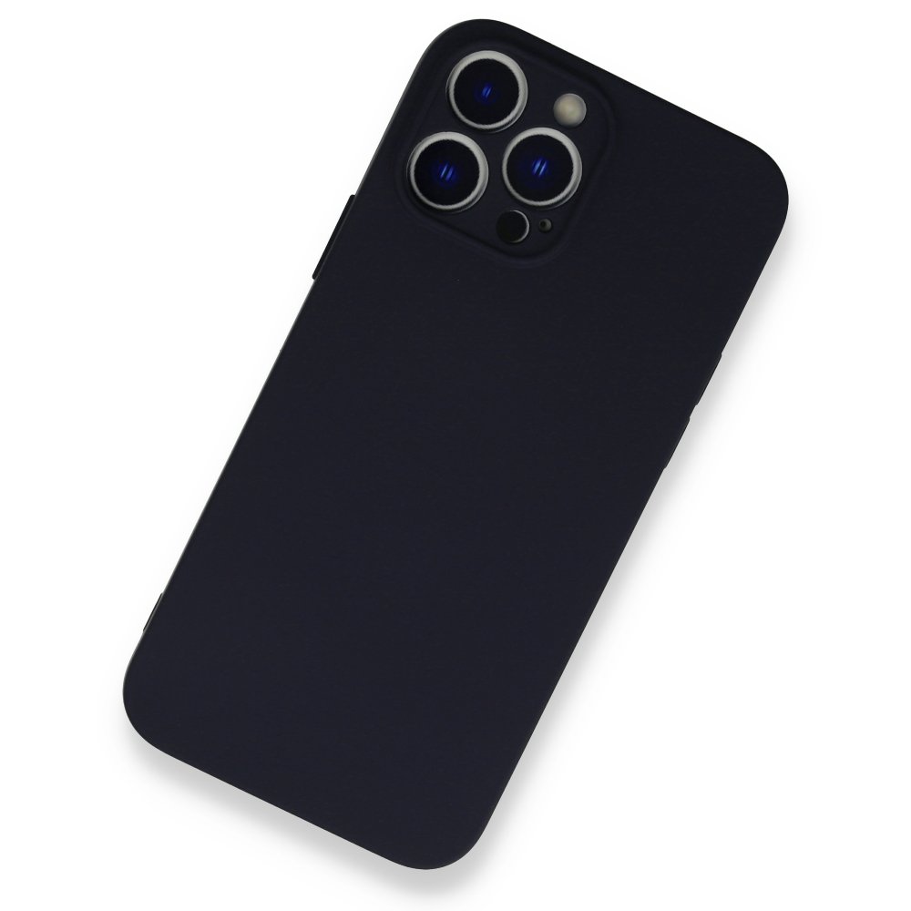 iPhone 13 Pro Kılıf Nano içi Kadife Silikon - Koyu Gri iPhone 13 Pro Kılıf Nano içi Kadife Silikon - Koyu Gri