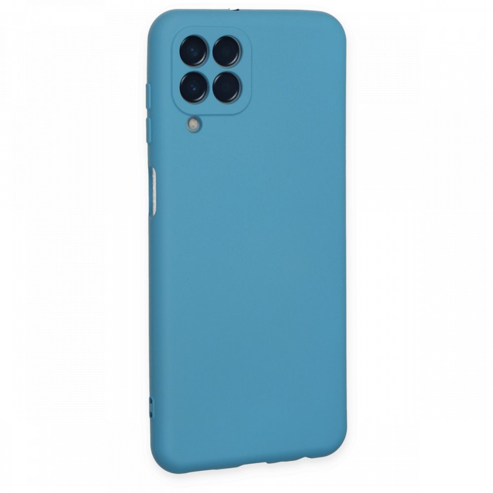  Samsung Galaxy M33 Kılıf Nano içi Kadife Silikon - Mavi