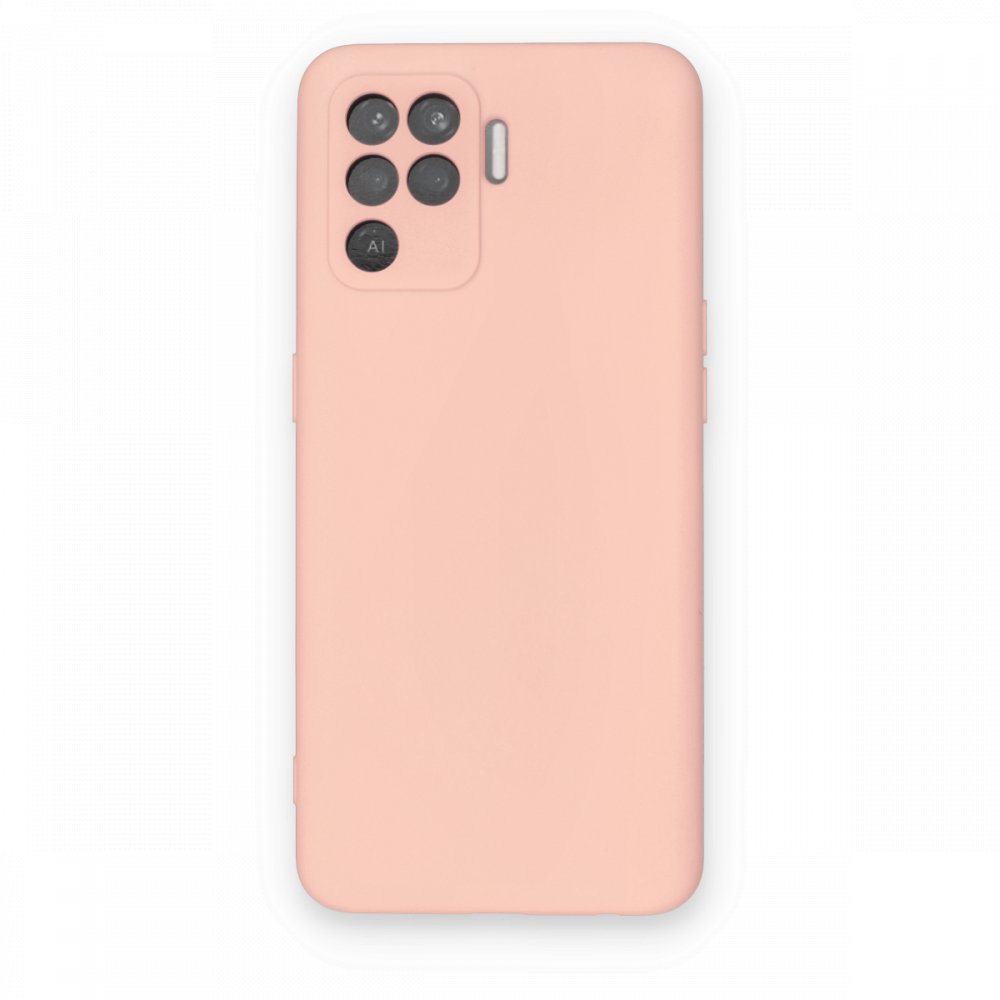  Oppo Reno 5 Lite Kılıf Nano içi Kadife Silikon - Pudra