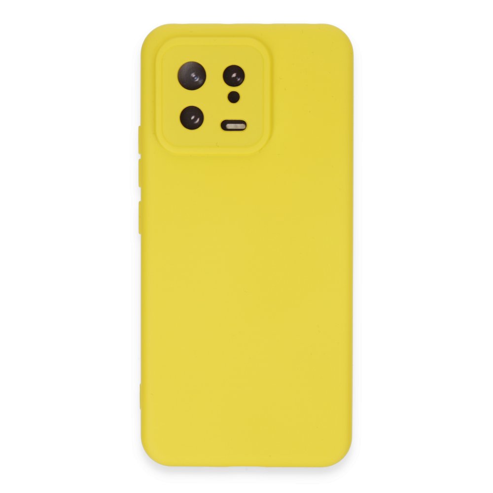 Xiaomi Mi 13 Kılıf Nano içi Kadife Silikon - Sarı Xiaomi Mi 13 Kılıf Nano içi Kadife Silikon - Sarı