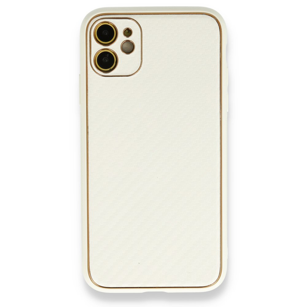 iPhone 12 Kılıf Coco Karbon Silikon - Beyaz iPhone 12 Kılıf Coco Karbon Silikon - Beyaz