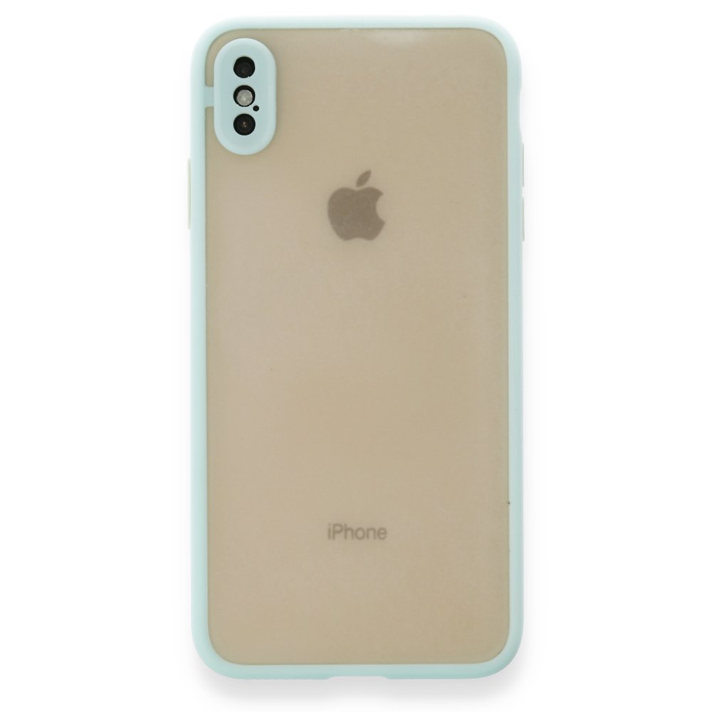  iPhone XS Max Kılıf Montreal Silikon Kapak - Turkuaz