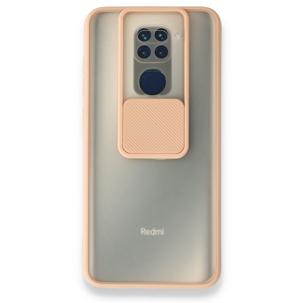 Redmi Note 9 Kılıf Palm Buzlu Kamera Sürgülü Silikon - Pembe