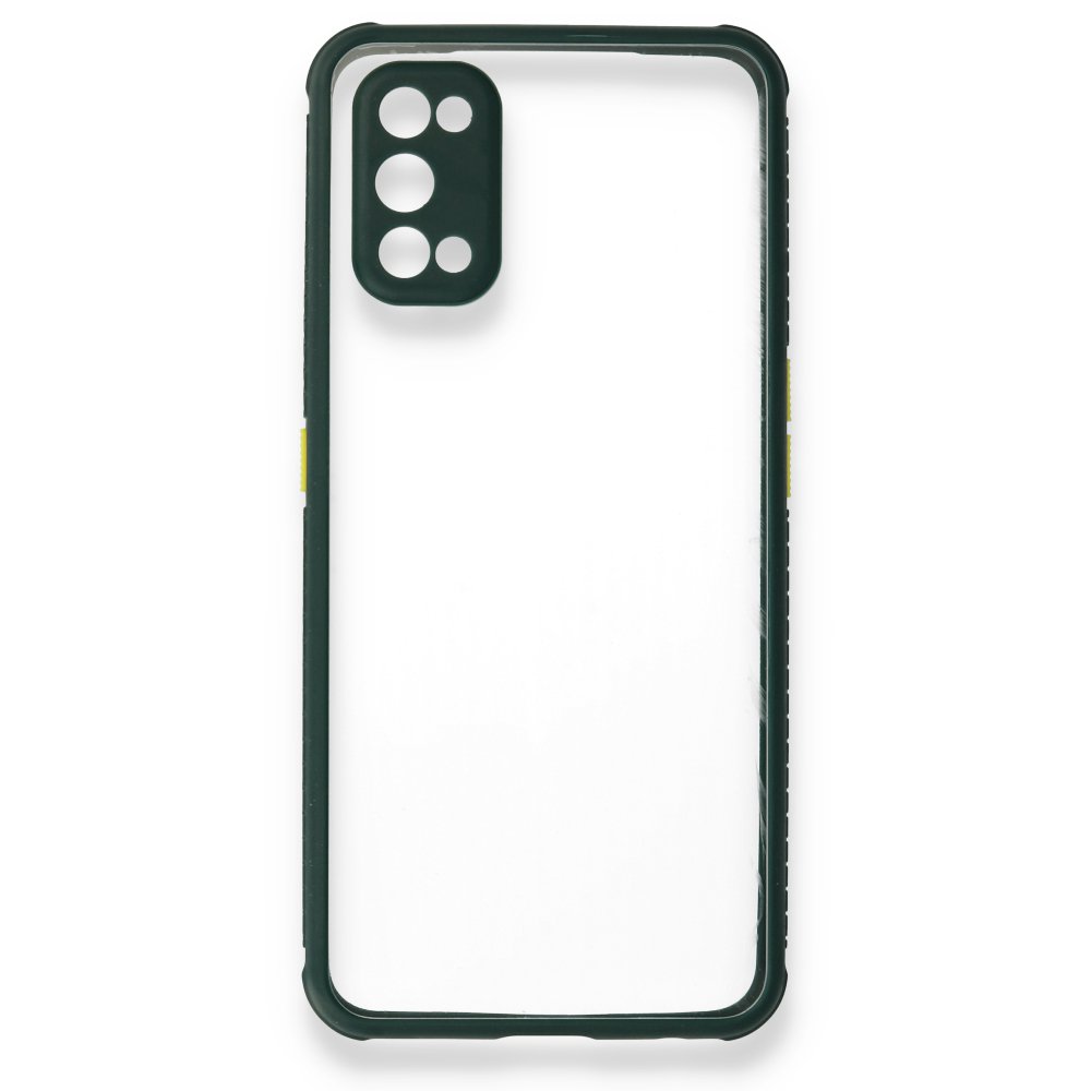 Realme 7 Pro Kılıf Miami Şeffaf Silikon - Koyu Yeşil  Realme 7 Pro Kılıf Miami Şeffaf Silikon - Koyu Yeşil