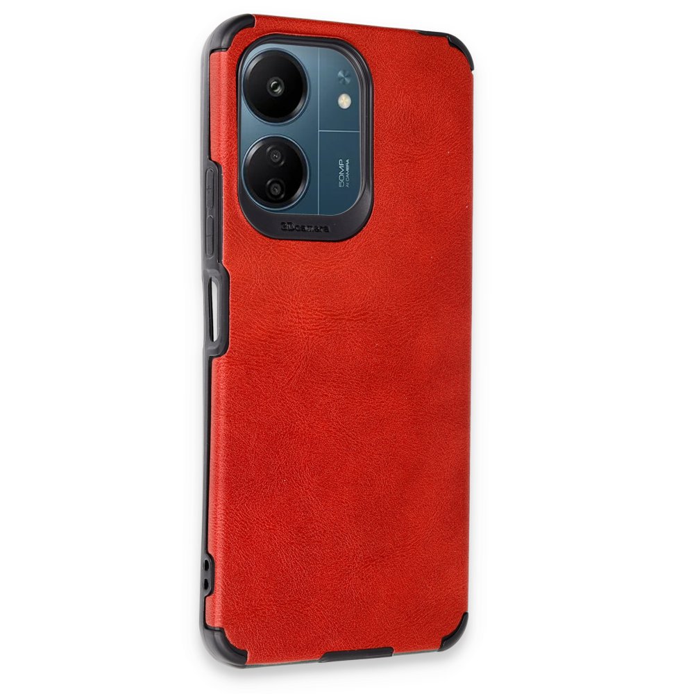 Redmi 13C Kılıf Loop Deri Silikon - Kırmızı Redmi 13C Kılıf Loop Deri Silikon - Kırmızı