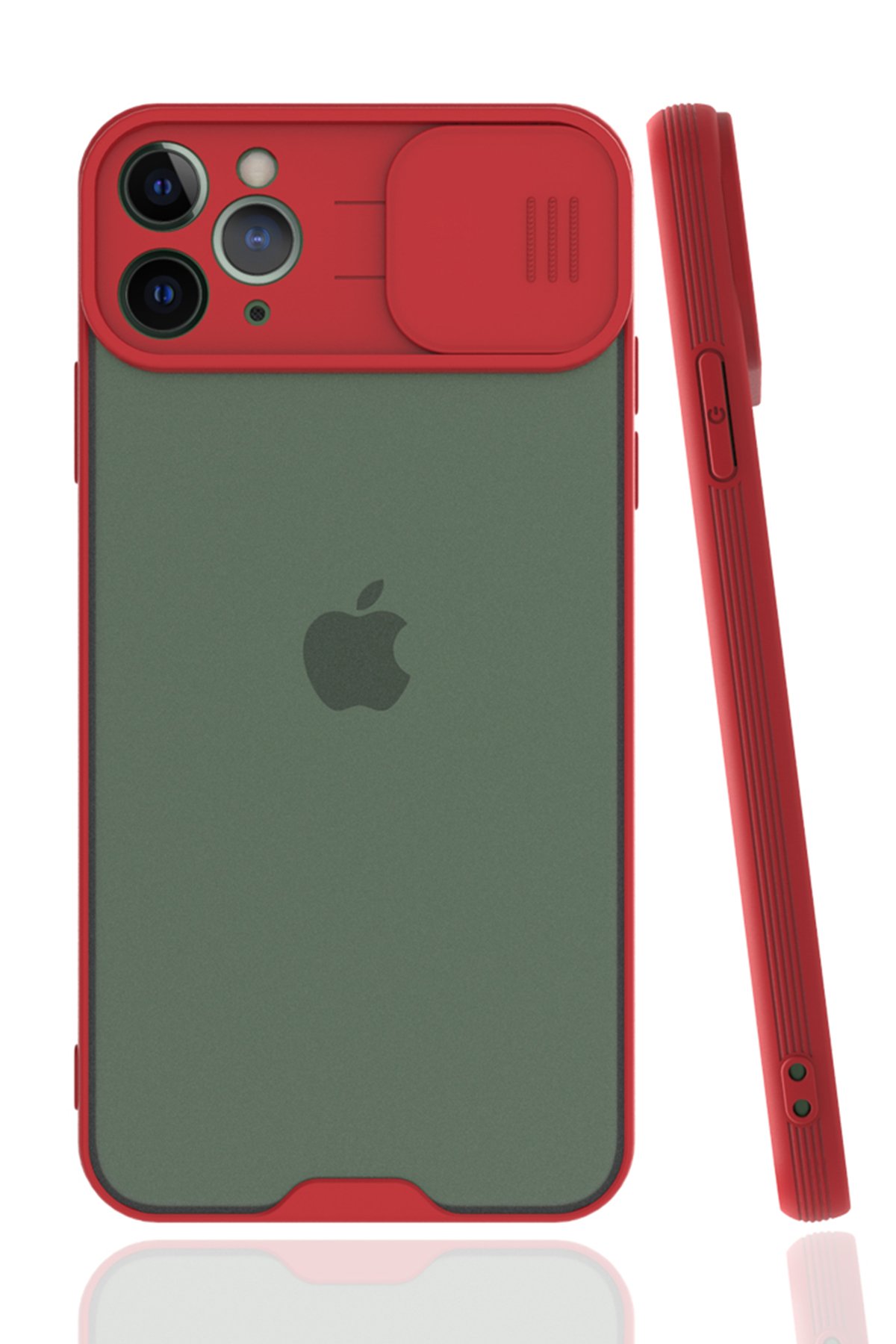 iPhone 11 Pro Kılıf Platin Kamera Koruma Silikon - Kırmızı iPhone 11 Pro Kılıf Platin Kamera Koruma Silikon - Kırmızı