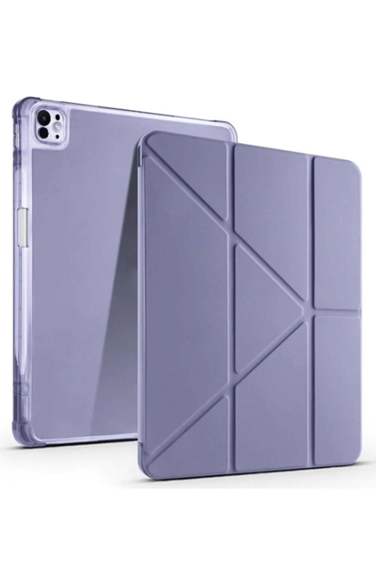  iPad Pro 13 (2024) Kılıf Kalemlikli Mars Tablet Kılıfı - Lila