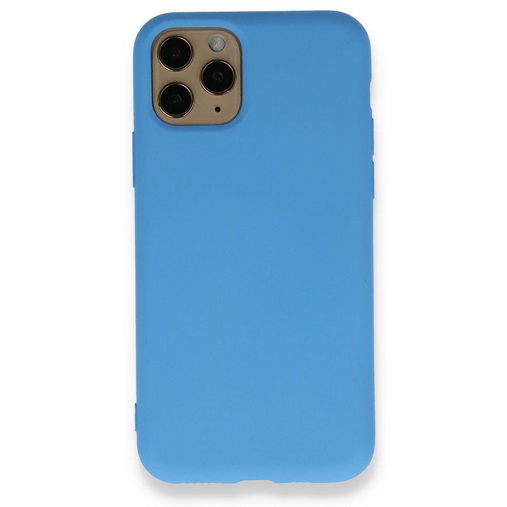iPhone 11 Pro Kılıf Nano içi Kadife Silikon - Mavi iPhone 11 Pro Kılıf Nano içi Kadife Silikon - Mavi