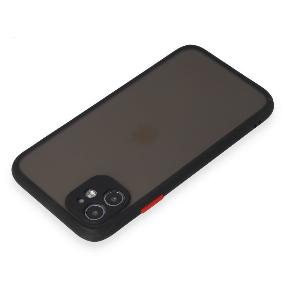  iPhone 11 Kılıf Montreal Silikon Kapak - Siyah