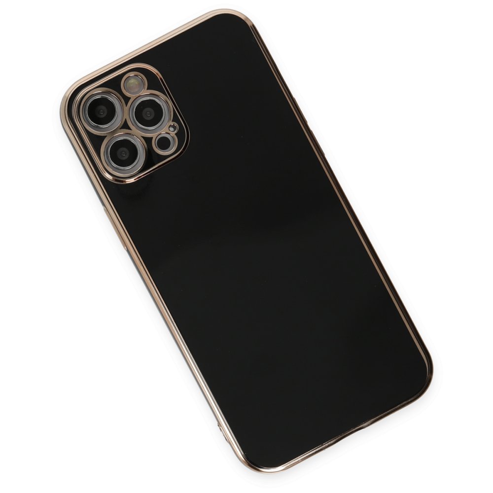 iPhone 12 Pro Max Kılıf Volet Silikon - Siyah