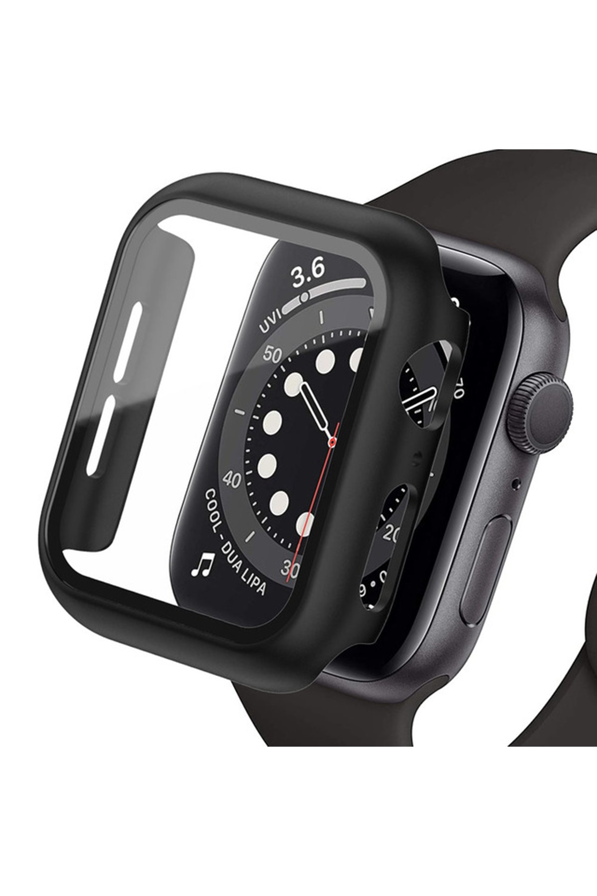  Apple Watch Ultra 49mm Camlı Kasa Ekran Koruyucu - Siyah