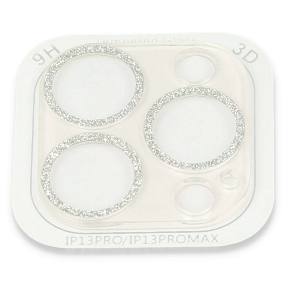  iPhone 13 Pro Max Shine Kamera Lens Koruma Cam - Gümüş